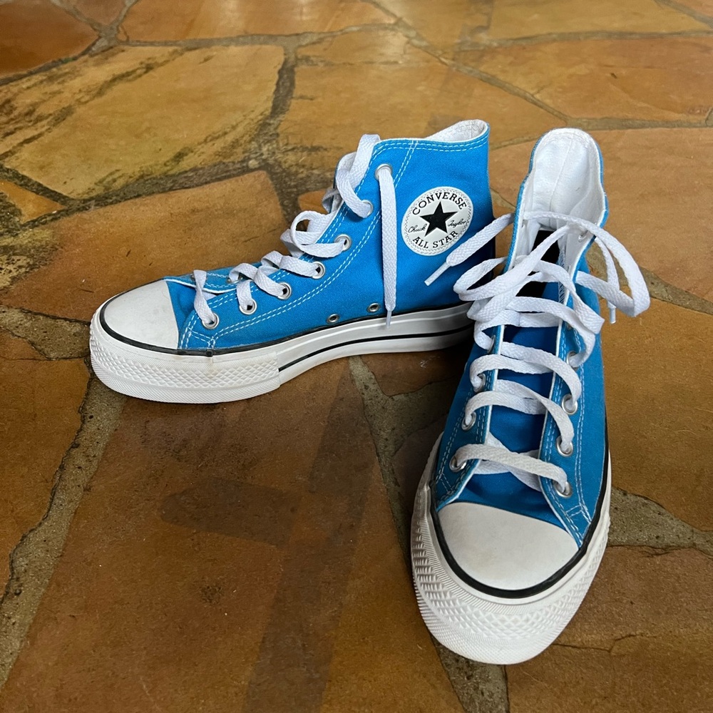 Converse All Star Snorkel Blue High Tops.